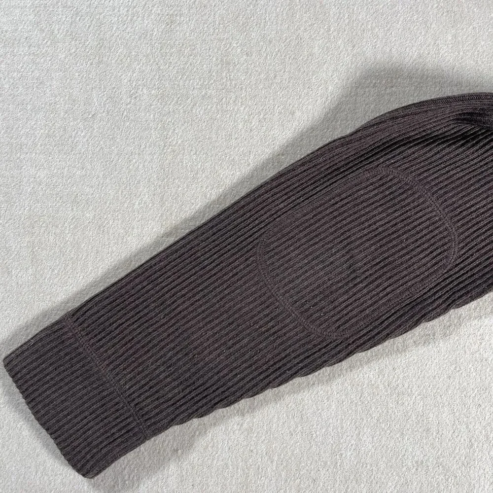 Banana Republic 1/4 Zip Pullover Men’s Medium Brown Wool Blend Ribbed Henley